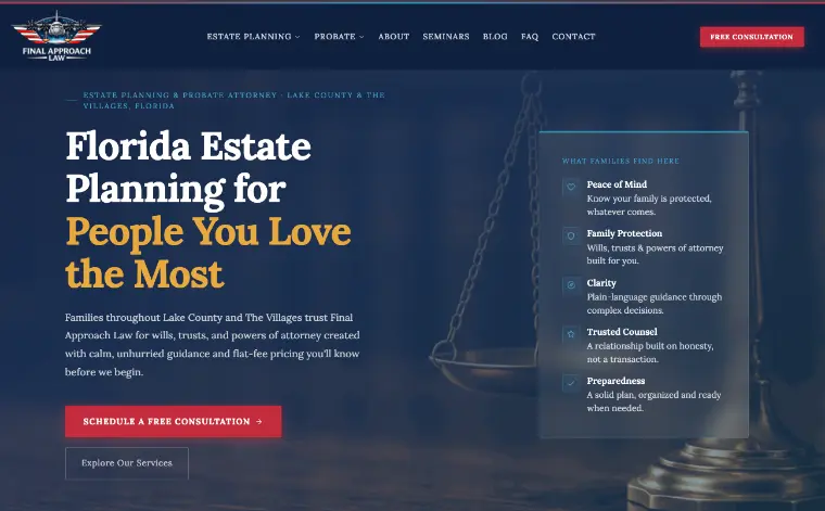 Final Approach Law website, built by WatchLocal